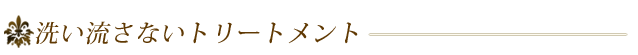 洗い流さないトリートメント